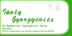 ipoly gyorgyevics business card